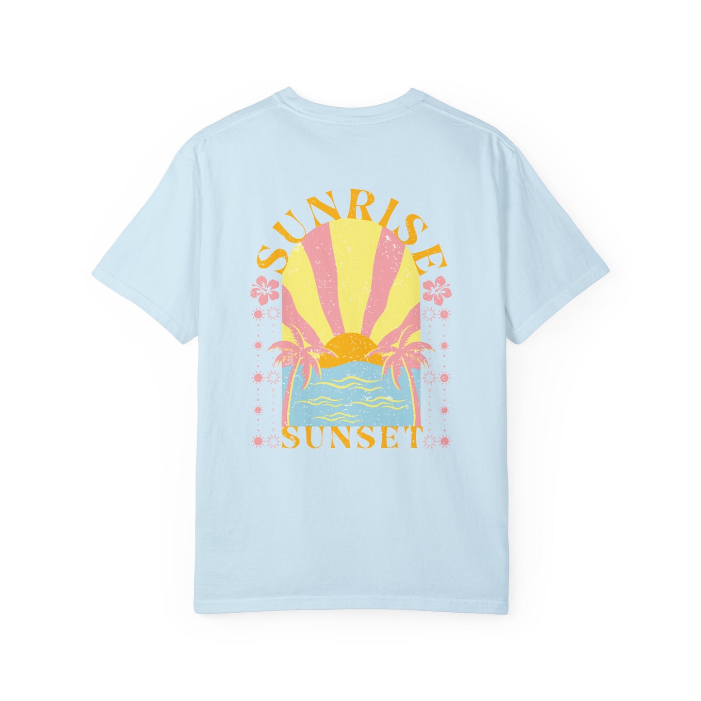 Sunrise Sunset Beach T-Shirt, Vintage Style Surf Graphic Tee, Unisex Fit, Size S-3XL