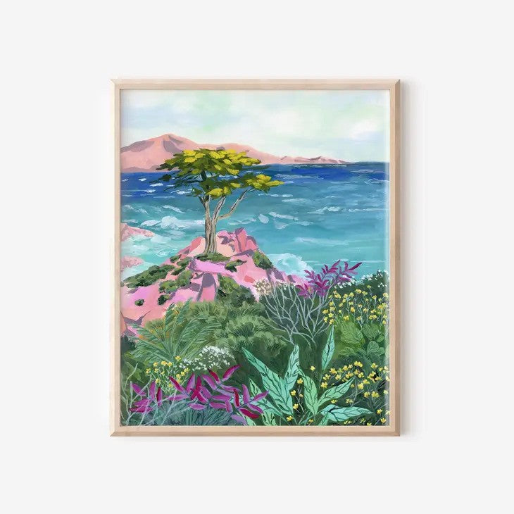lone cypress painting