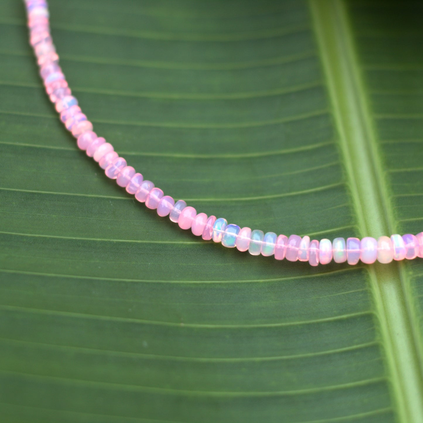 Pink Opal Gemstone Necklace