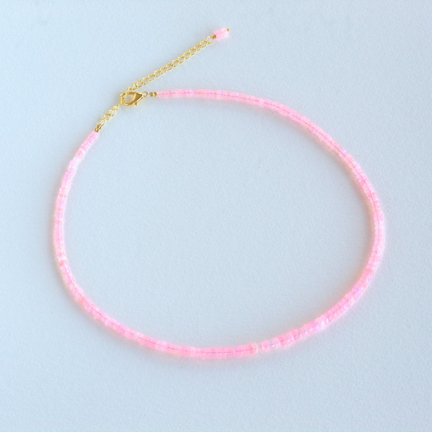 Pink Opal Gemstone Necklace