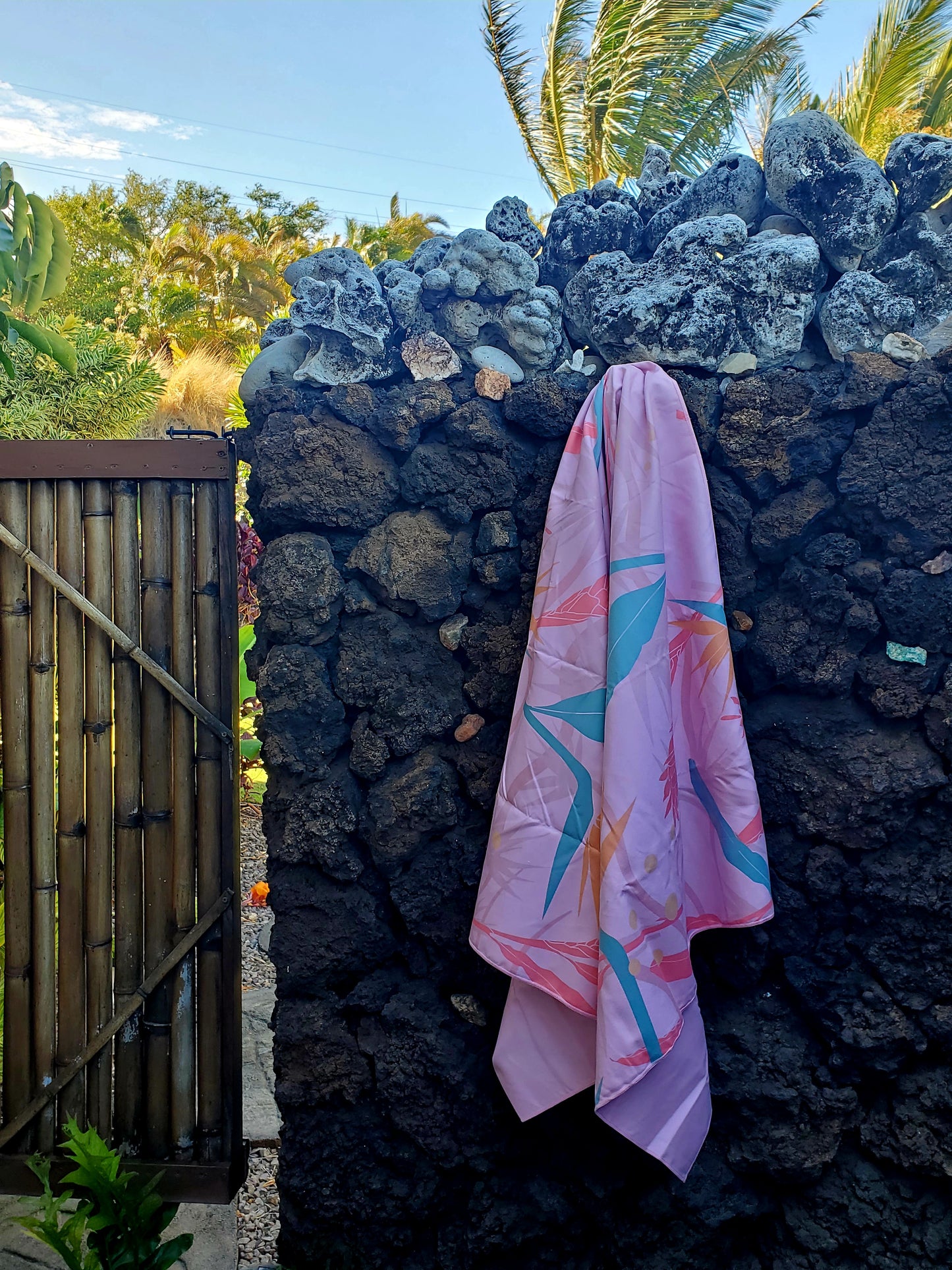 Tropical Floral Print Microfiber Beach Towel