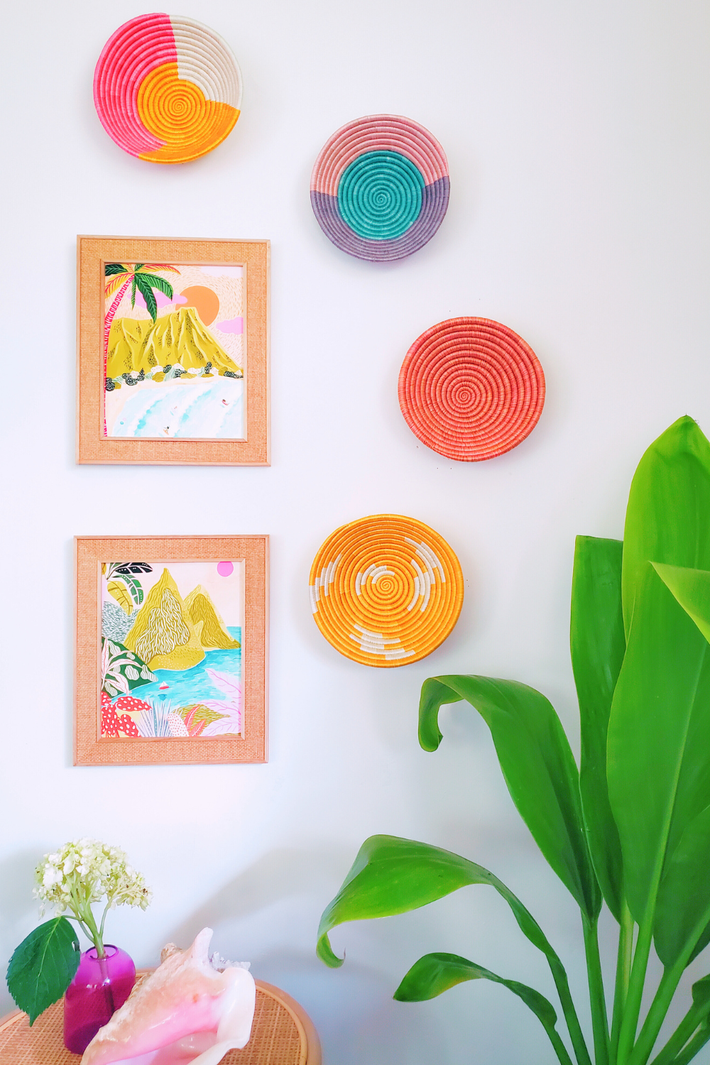 Dreamweaver Colorful Sweetgrass Bowl - Seashell