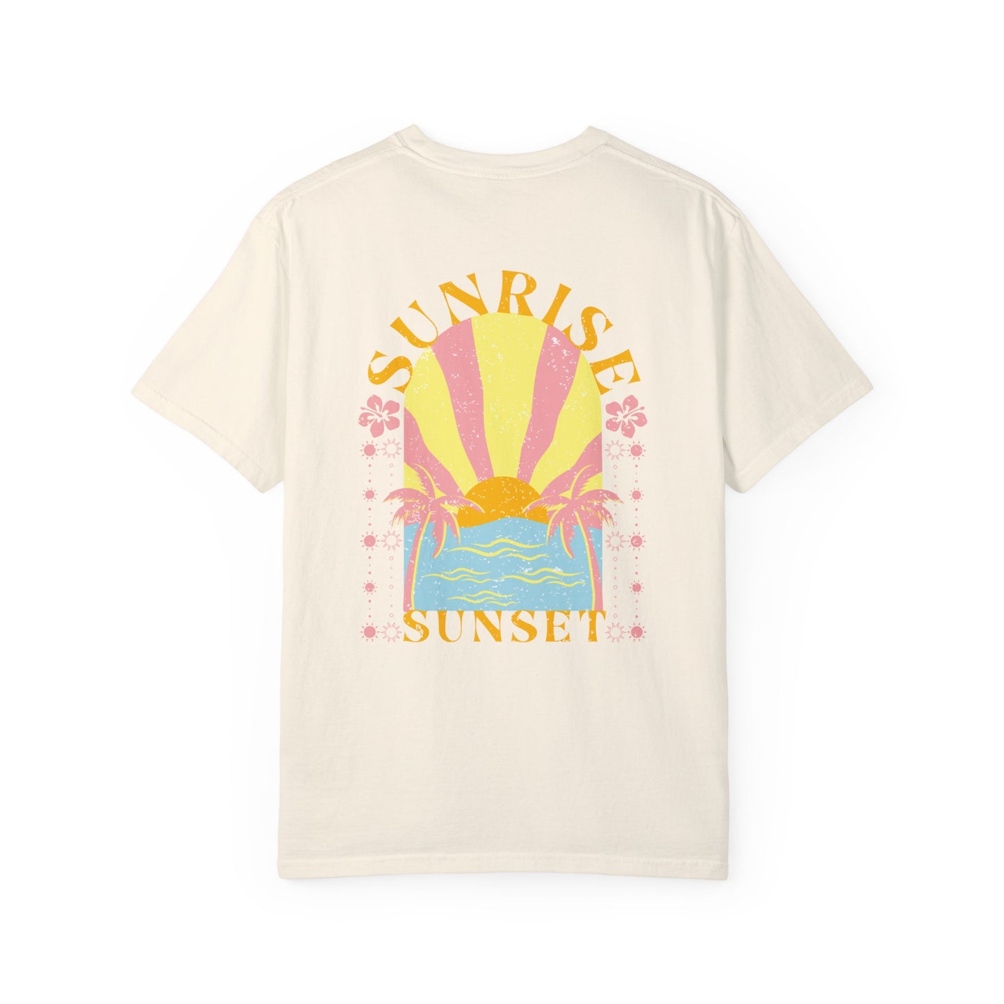 Sunrise Sunset Beach T-Shirt, Vintage Style Surf Graphic Tee, Unisex Fit, Size S-3XL