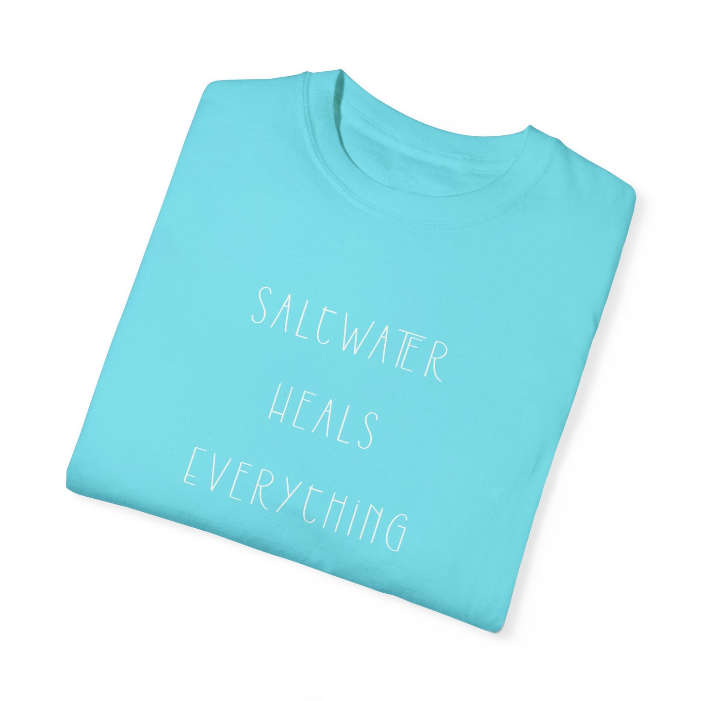 Saltwater Heals Everything T-Shirt, Beach Lover Tee, Comfort Colors, Unisex Fit, Size S-4XL