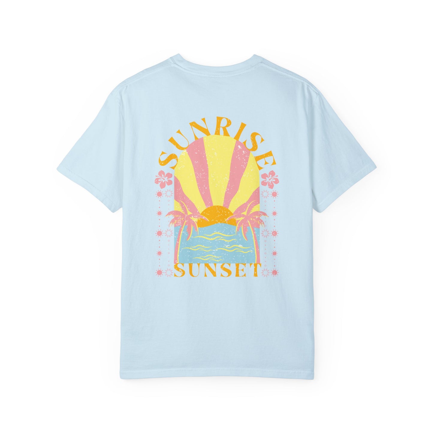 Sunrise Sunset Beach T-Shirt, Vintage Style Surf Graphic Tee, Unisex Fit, Size S-3XL