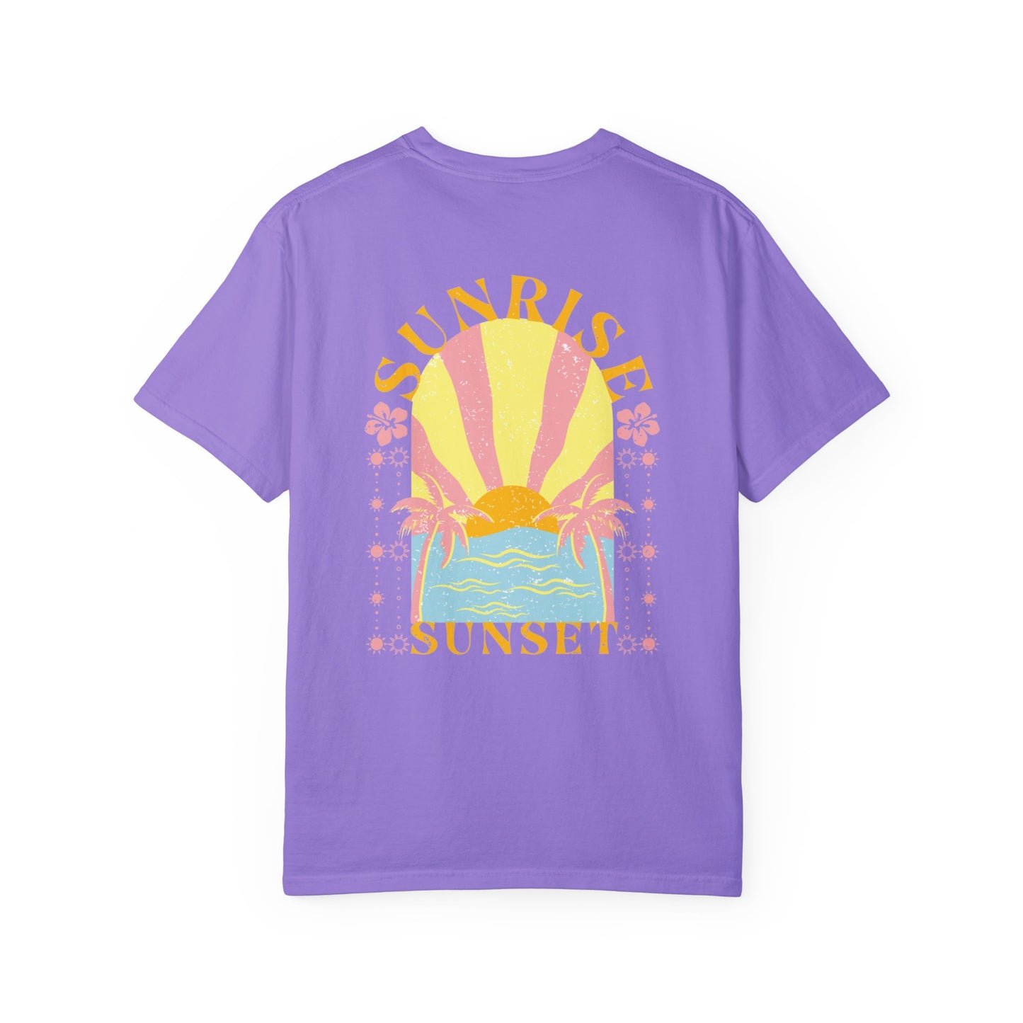 Sunrise Sunset Beach T-Shirt, Vintage Style Surf Graphic Tee, Unisex Fit, Size S-3XL