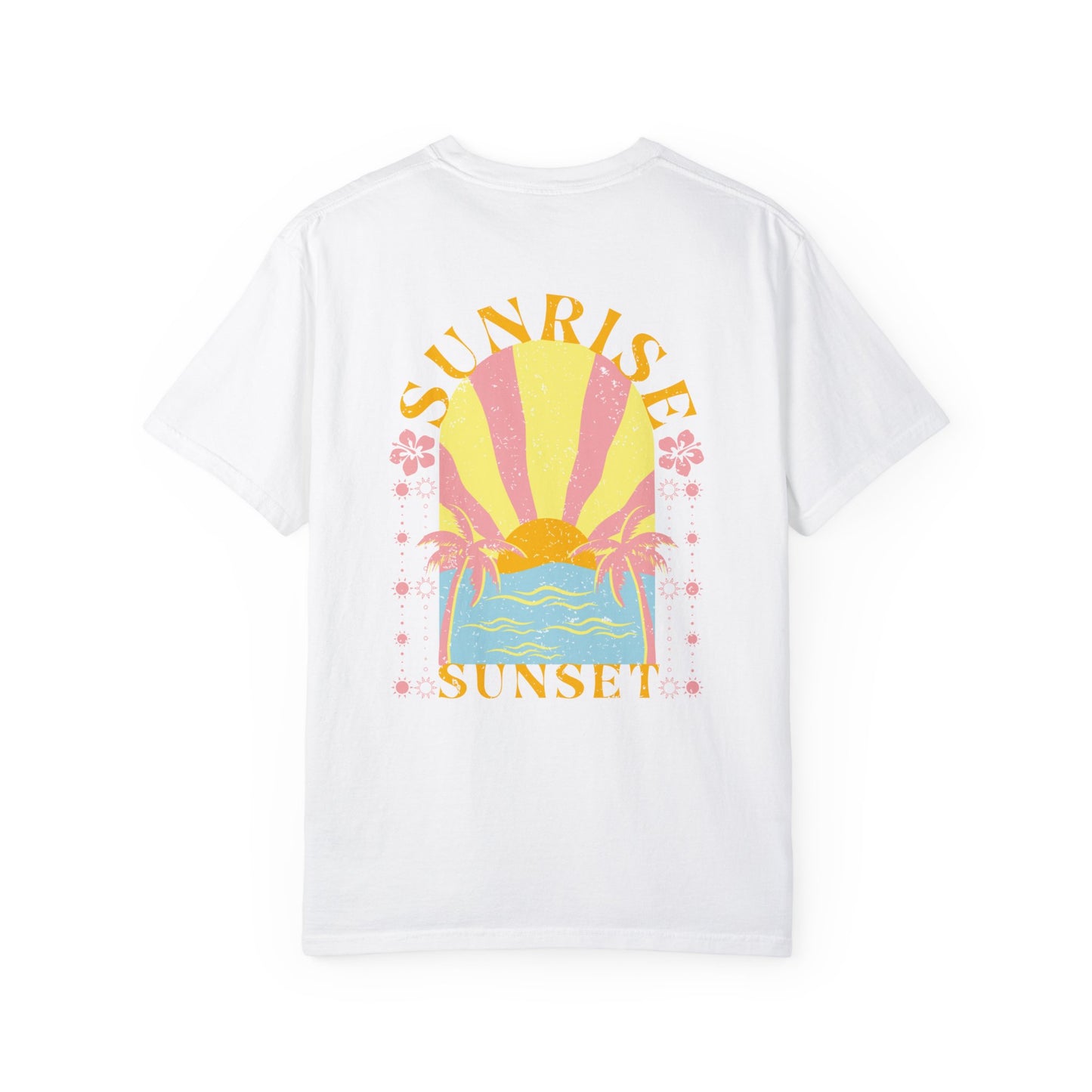 Sunrise Sunset Beach T-Shirt, Vintage Style Surf Graphic Tee, Unisex Fit, Size S-3XL