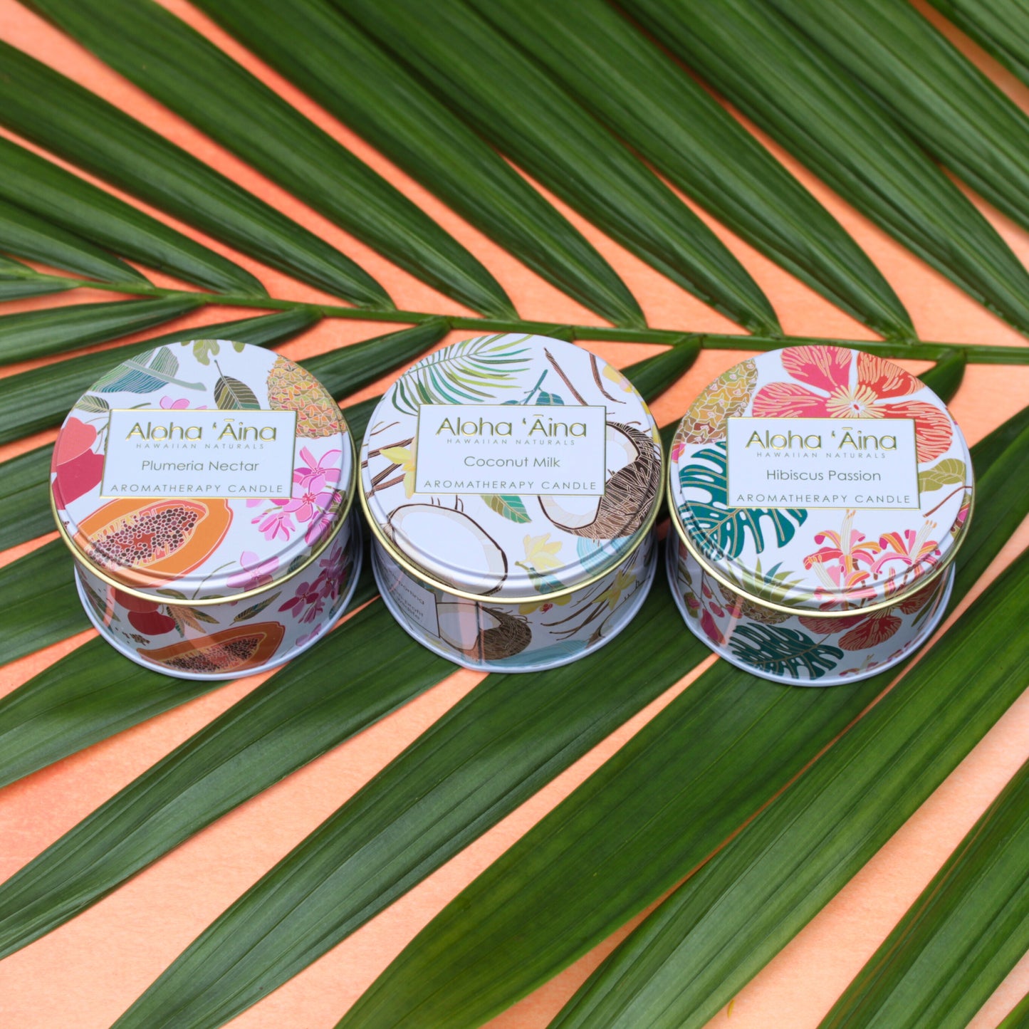 Tropical Aloha Aina Scented Candle Tins