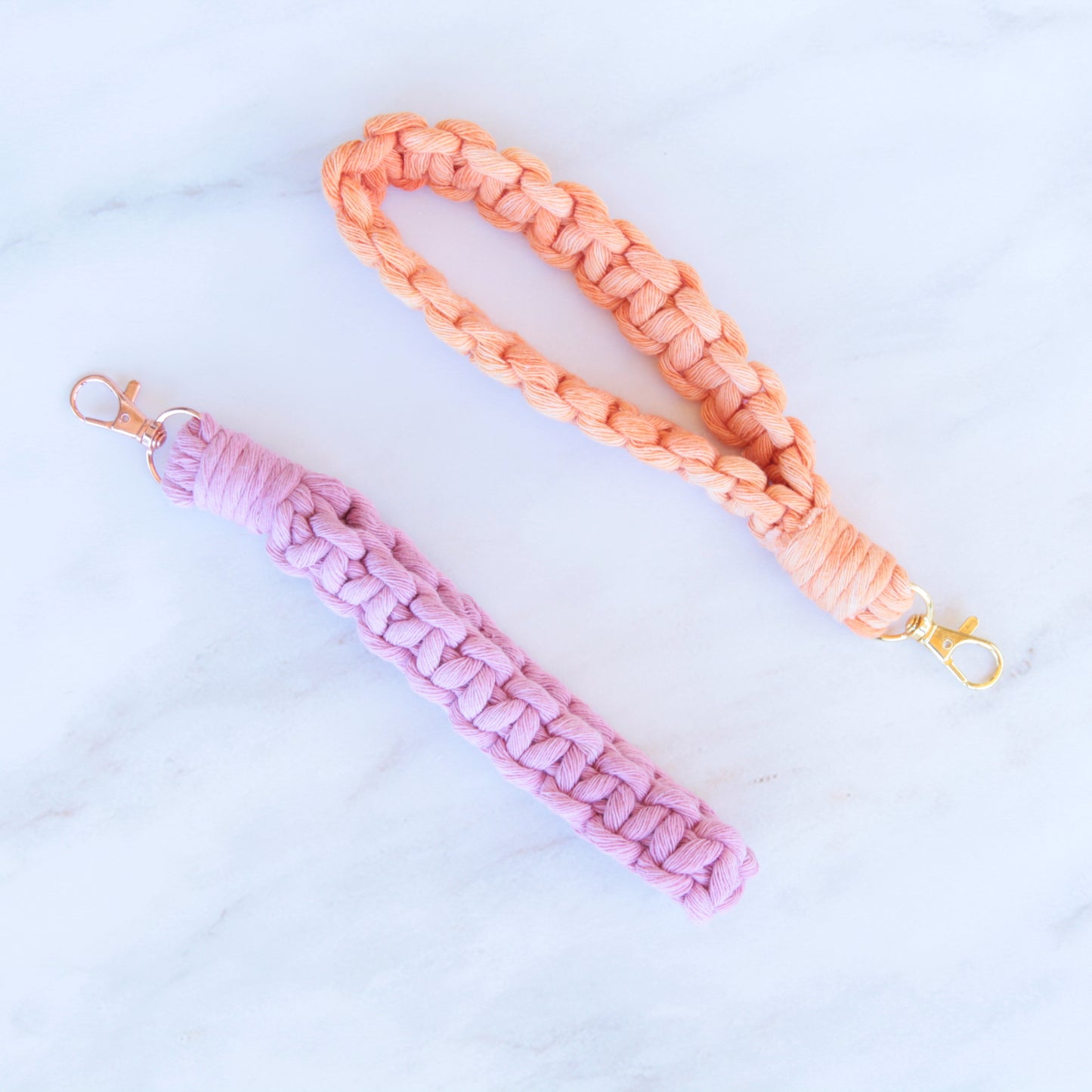 colorful boho macrame wristlet keychains