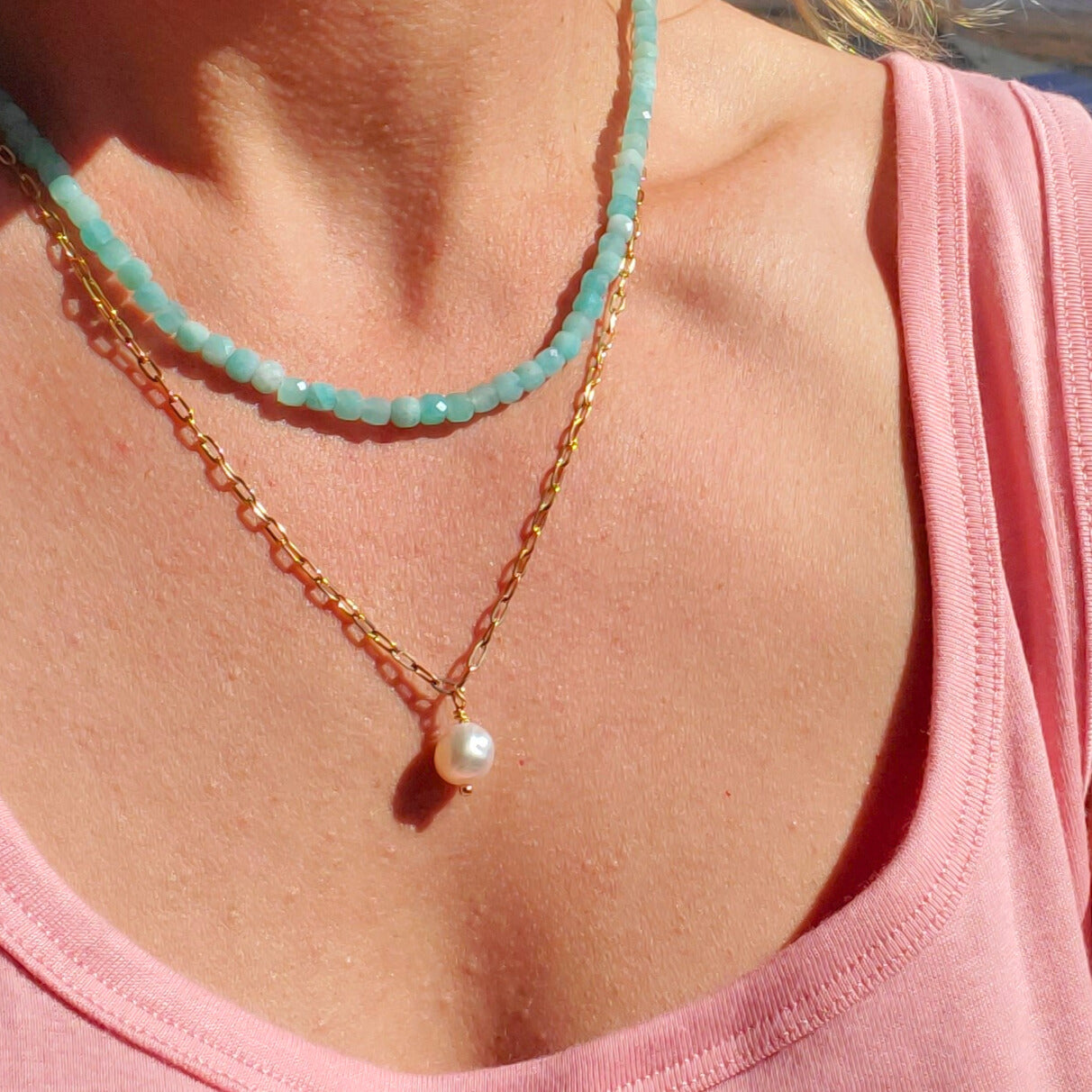 pearl layering necklace