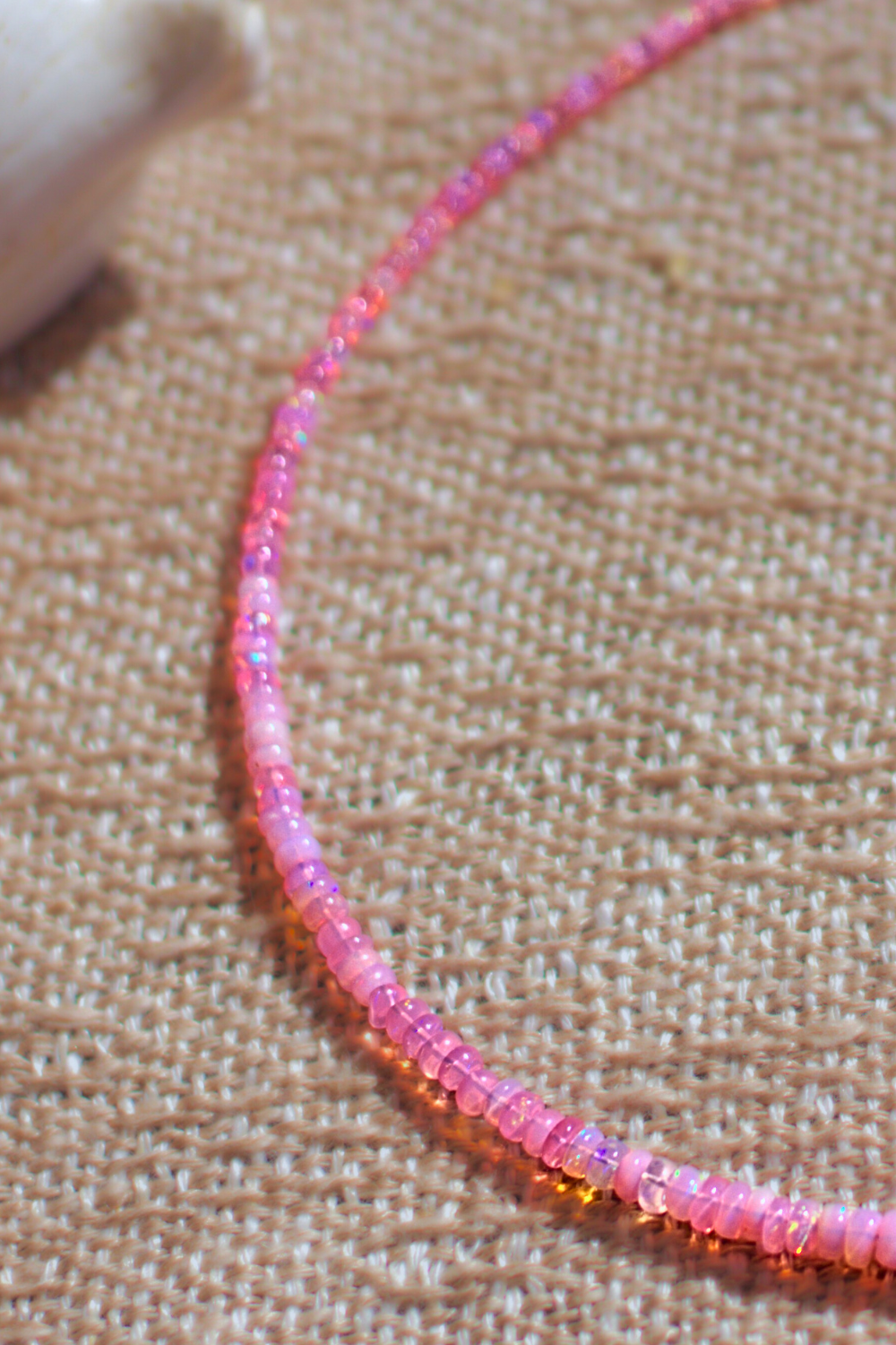 Pink Opal Gemstone Necklace