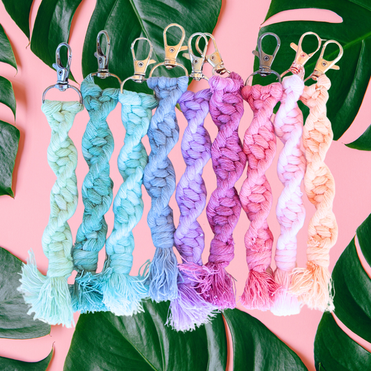 Spiral Macrame Keychains