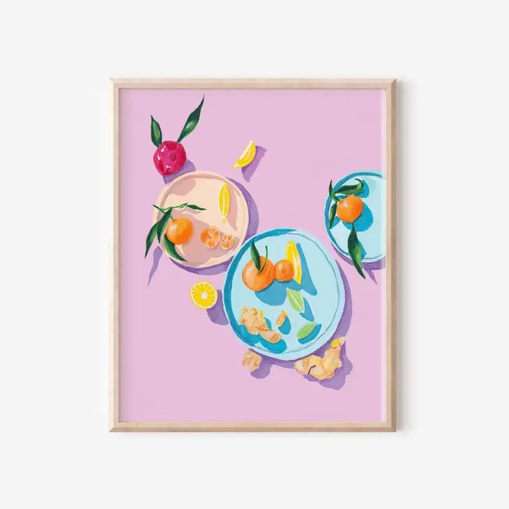 Pink Fruit Art Print