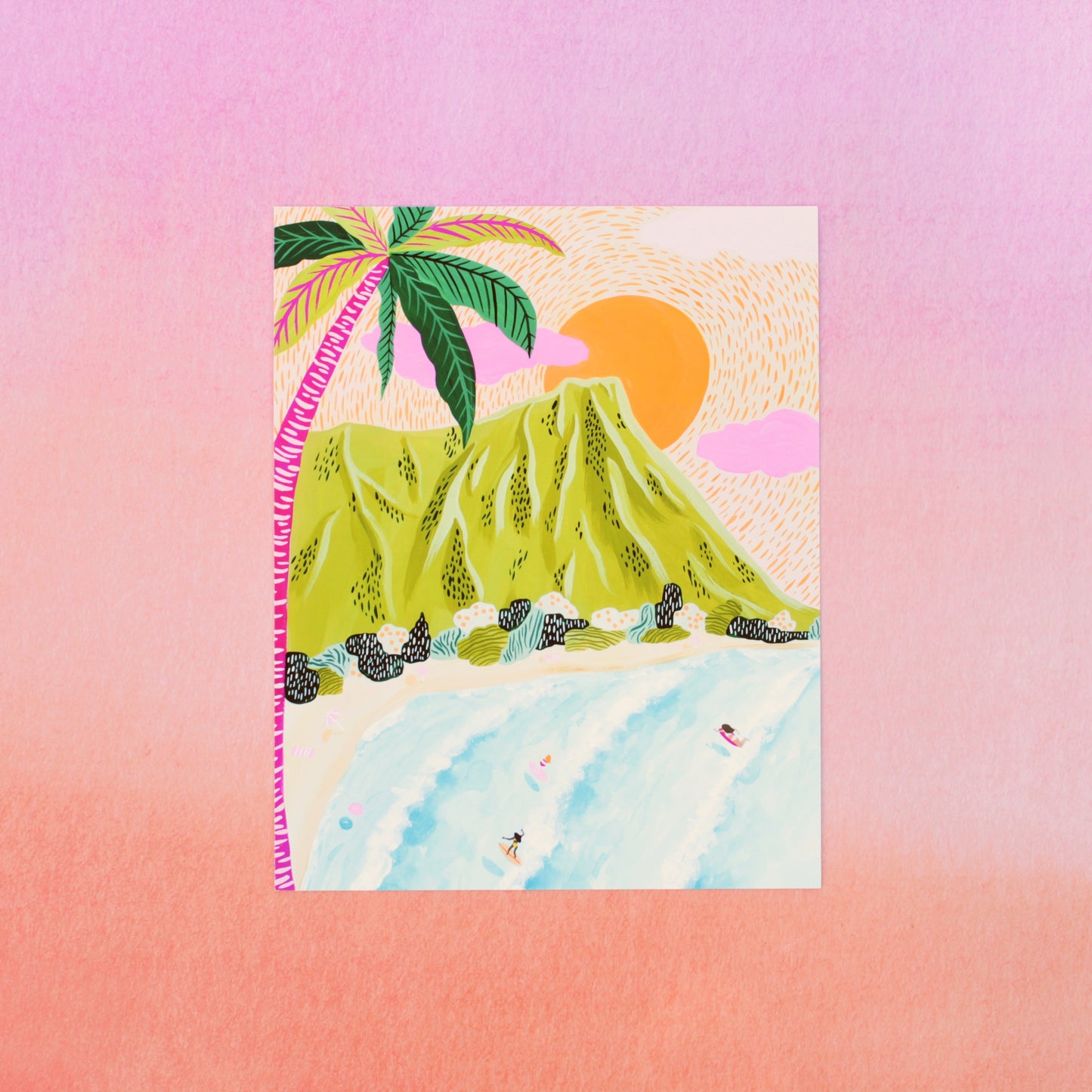 waikiki art print alicia bruce